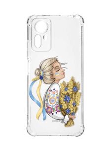Чохол з потовщеними кутами на Xiaomi Redmi Note 12S :: Українка з колосками (принт 173)