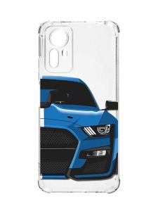 Чохол з потовщеними кутами на Xiaomi Redmi Note 12S :: Авто синє (принт 229)