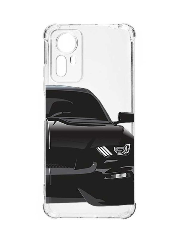 Чохол з потовщеними кутами на Xiaomi Redmi Note 12S :: Авто чорне (принт 232)
