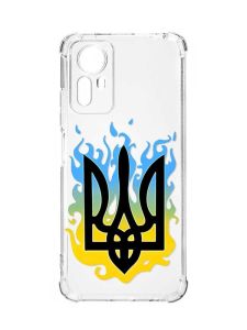 Чохол з потовщеними кутами на Xiaomi Redmi Note 12S :: Тризуб Полум'я (принт 257)