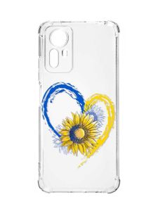 Чохол з потовщеними кутами на Xiaomi Redmi Note 12S :: Серце з соняхом. Україна (принт 260)