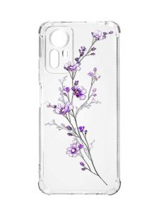 Чохол з потовщеними кутами на Xiaomi Redmi Note 12S :: Гілочка квітів (принт 278)