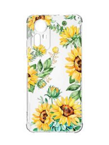 Чохол з потовщеними кутами на Xiaomi Redmi Note 12S :: Соняхи (принт 288)