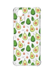 Чохол з потовщеними кутами на Xiaomi Redmi Note 12S :: Авокадо з котиками (принт 301)