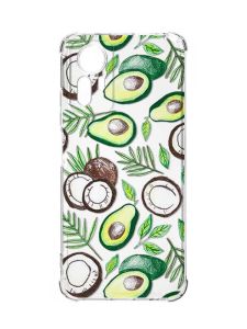 Чохол з потовщеними кутами на Xiaomi Redmi Note 12S :: Авокадо і кокос (принт 303)