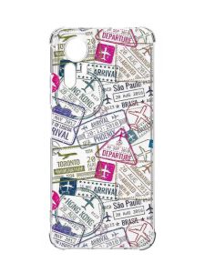 Чохол з потовщеними кутами на Xiaomi Redmi Note 12S :: Подорожі. Штампи (принт 316)