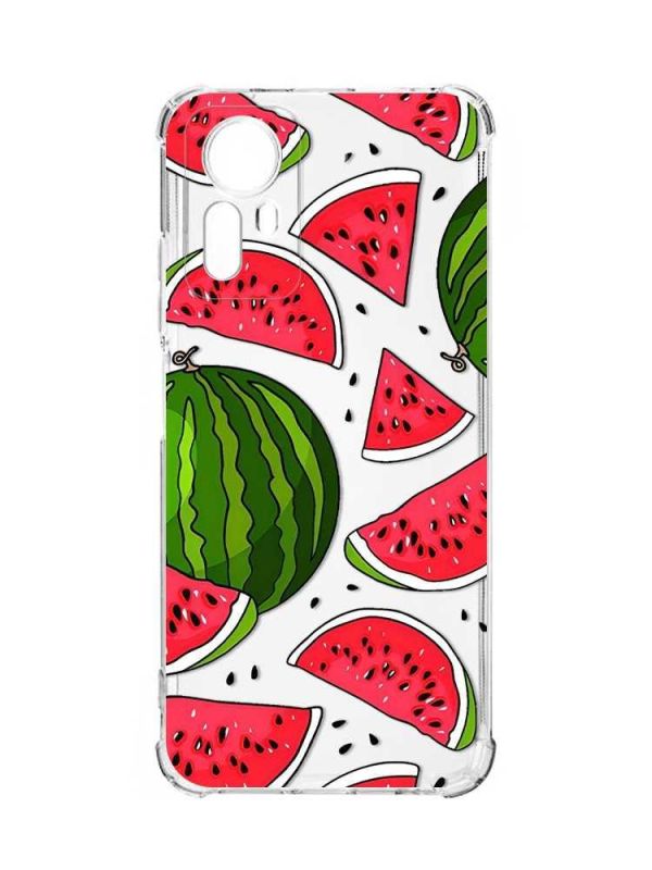 Чохол з потовщеними кутами на Xiaomi Redmi Note 12S :: Кавуни (принт 341)