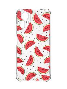 Чохол з потовщеними кутами на Xiaomi Redmi Note 12S :: Кавуновий фон (принт 344)