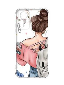 Чохол з потовщеними кутами на Xiaomi Redmi Note 12S :: Дівчина з рюкзаком (принт 30)