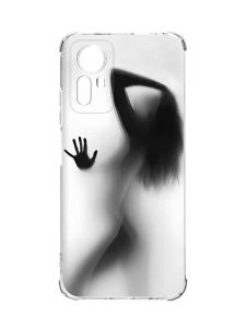 Чохол з потовщеними кутами на Xiaomi Redmi Note 12S :: Силует дівчини (принт 66)
