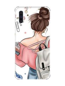 Чохол з потовщеними кутами на Samsung Galaxy А50 (2019) А505 :: Дівчина з рюкзаком (принт 30)