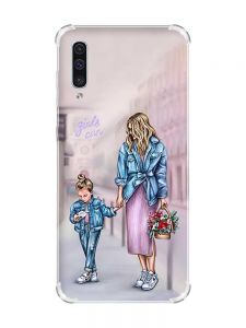 Чохол з потовщеними кутами на Samsung Galaxy А50 (2019) А505 :: Мама і донька (принт 56)