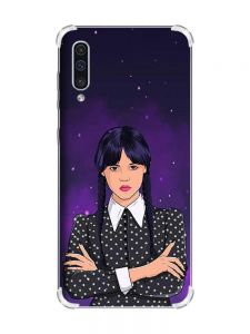 Чохол з потовщеними кутами на Samsung Galaxy А50 (2019) А505 :: Дівчина з косичками. Венздей (принт 208)