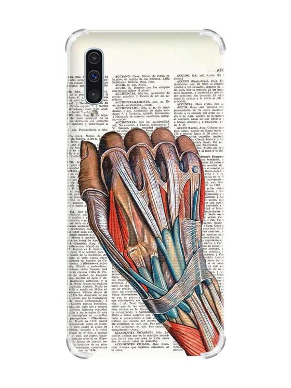 Чохол з потовщеними кутами на Samsung Galaxy А50 (2019) А505 :: Анатомія руки (принт 298)