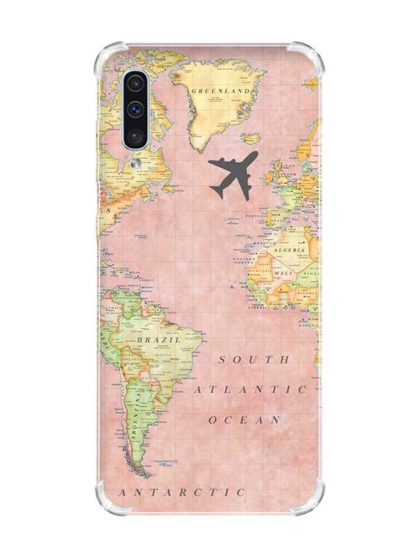 Чохол з потовщеними кутами на Samsung Galaxy А50 (2019) А505 :: Подорожі. Карта (принт 320)
