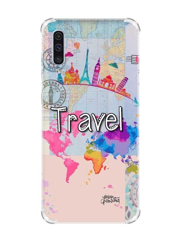 Чохол з потовщеними кутами на Samsung Galaxy А50 (2019) А505 :: Подорож. Travel (принт 321)