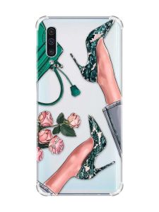 Чохол з потовщеними кутами на Samsung Galaxy А50 (2019) А505 :: Туфельки і квіти (принт 225)
