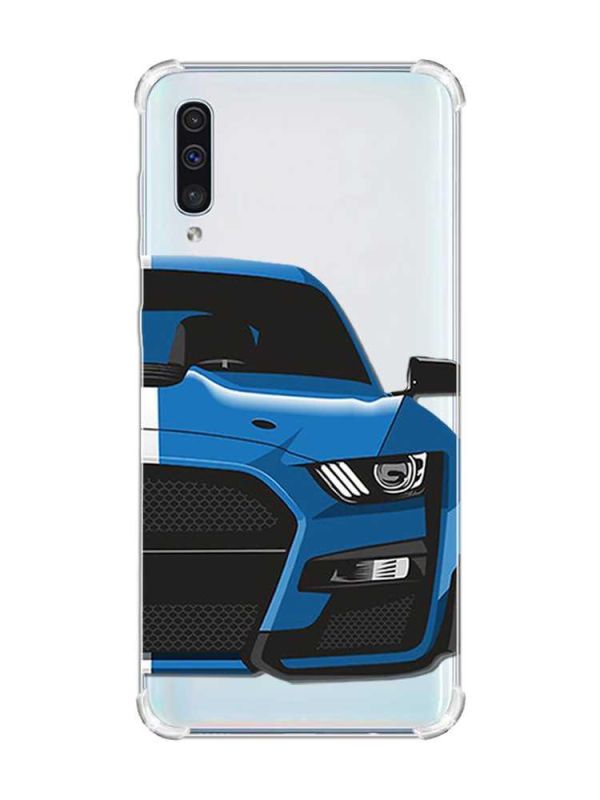 Чохол з потовщеними кутами на Samsung Galaxy А50 (2019) А505 :: Авто синє (принт 229)