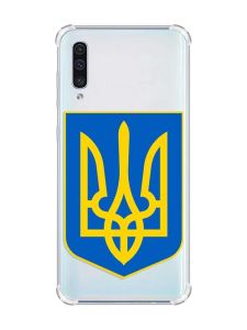 Чохол з потовщеними кутами на Samsung Galaxy А50 (2019) А505 :: Тризуб Україна (принт 256)