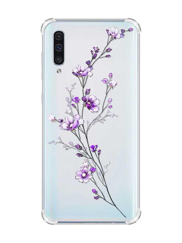 Чохол з потовщеними кутами на Samsung Galaxy А50 (2019) А505 :: Гілочка квітів (принт 278)
