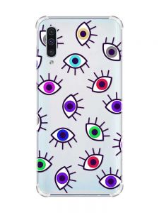 Чохол з потовщеними кутами на Samsung Galaxy А50 (2019) А505 :: Різнокольорові очі (принт 336)