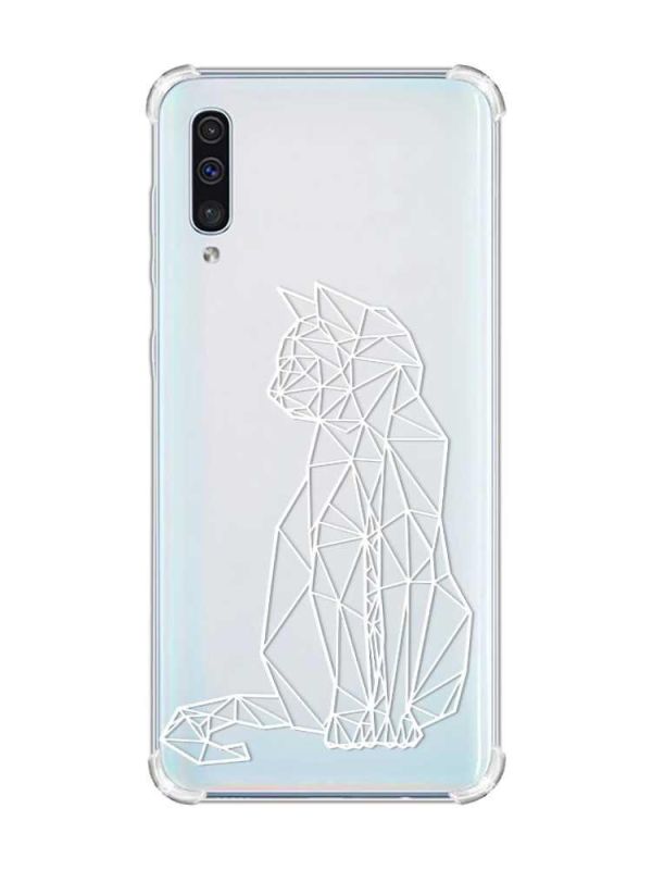 Чохол з потовщеними кутами на Samsung Galaxy А50 (2019) А505 :: Котик (принт 125)