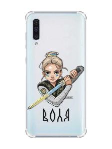 Чохол з потовщеними кутами на Samsung Galaxy А50 (2019) А505 :: Українська захисниця (принт 170)