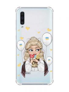 Чохол з потовщеними кутами на Samsung Galaxy А50 (2019) А505 :: Українка з солодощами (принт 175)