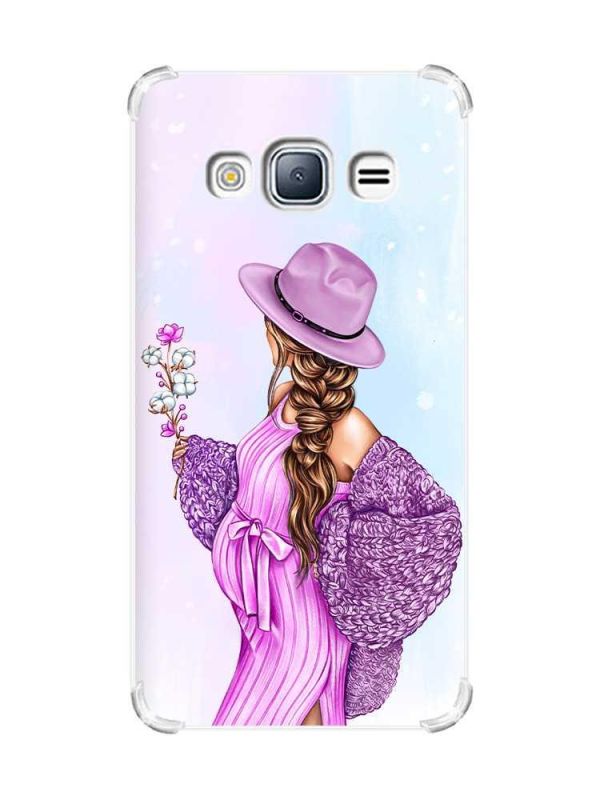 Чохол з потовщеними кутами на Samsung Galaxy J3(2016) J310 :: В очікуванні дівчинки (принт 223)