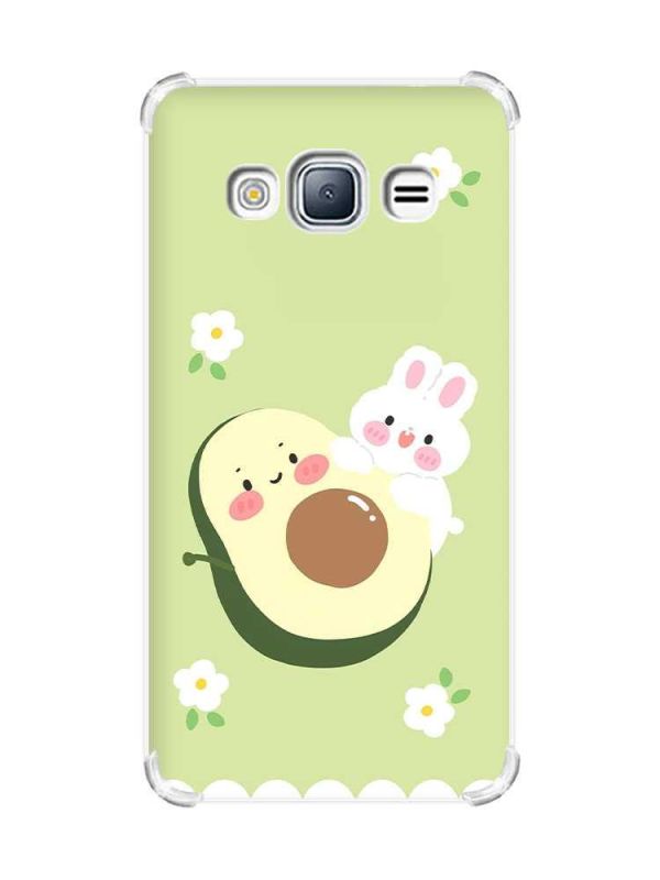 Чохол з потовщеними кутами на Samsung Galaxy J3(2016) J310 :: Авокадо і зайченя (принт 311)