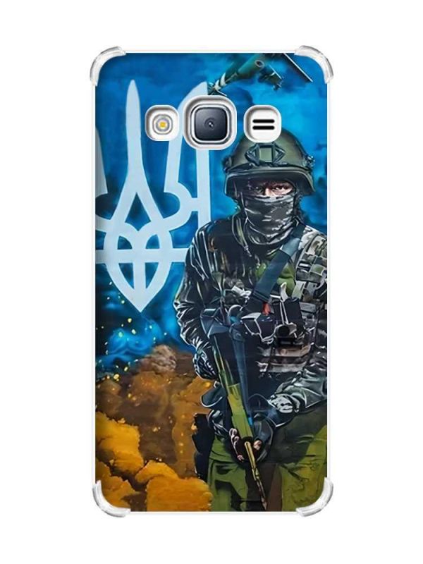 Чохол з потовщеними кутами на Samsung Galaxy J3(2016) J310 :: Військовий (принт 349)