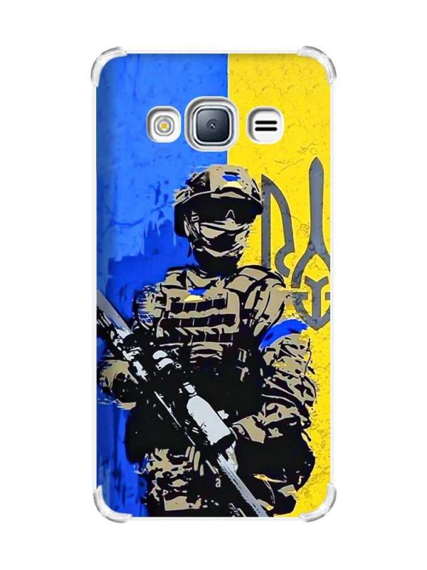 Чохол з потовщеними кутами на Samsung Galaxy J3(2016) J310 :: Солдат (принт 350)
