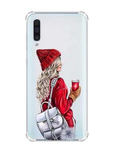 Чохол з потовщеними кутами на Samsung Galaxy А50 (2019) А505 :: Дівчина з рюкзаком (принт 9)