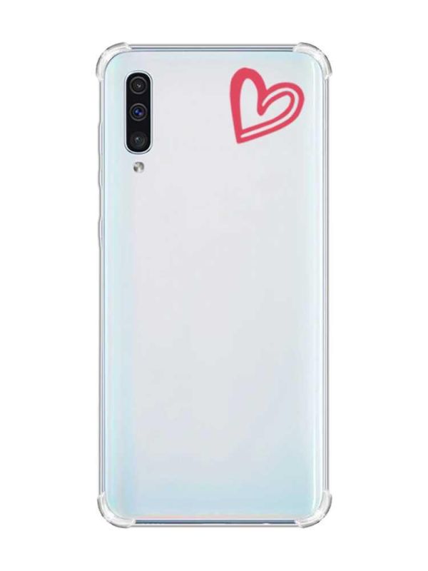 Чохол з потовщеними кутами на Samsung Galaxy А50 (2019) А505 :: Сердечко червоне (принт 46)