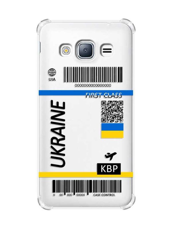 Чохол з потовщеними кутами на Samsung Galaxy J3(2016) J310 :: Авіаквиток Україна (принт 262)