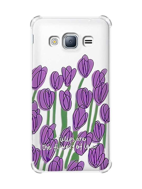 Чохол з потовщеними кутами на Samsung Galaxy J3(2016) J310 :: Тюльпани (принт 265)