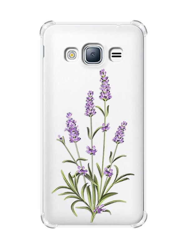 Чохол з потовщеними кутами на Samsung Galaxy J3(2016) J310 :: Гілочки лаванди (принт 266)