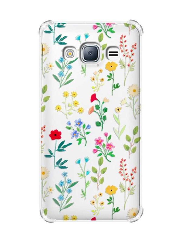 Чохол з потовщеними кутами на Samsung Galaxy J3(2016) J310 :: Квітковий фон (принт 269)