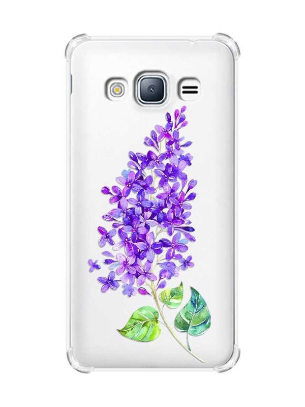 Чохол з потовщеними кутами на Samsung Galaxy J3(2016) J310 :: Гілочка бузку (принт 280)