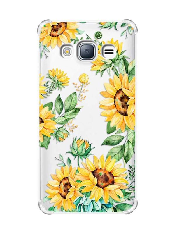 Чохол з потовщеними кутами на Samsung Galaxy J3(2016) J310 :: Соняхи (принт 288)