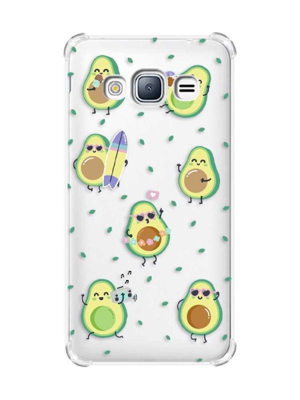 Чохол з потовщеними кутами на Samsung Galaxy J3(2016) J310 :: Авокадо на відпочинку (принт 302)