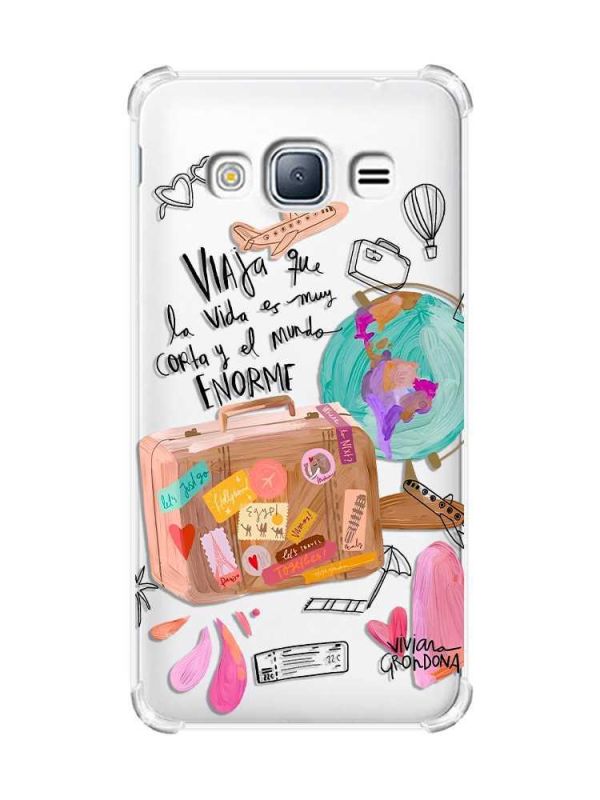 Чохол з потовщеними кутами на Samsung Galaxy J3(2016) J310 :: Настрій подорожувати (принт 329)
