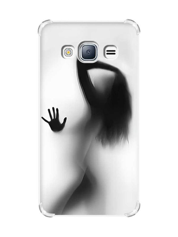 Чохол з потовщеними кутами на Samsung Galaxy J3(2016) J310 :: Силует дівчини (принт 66)