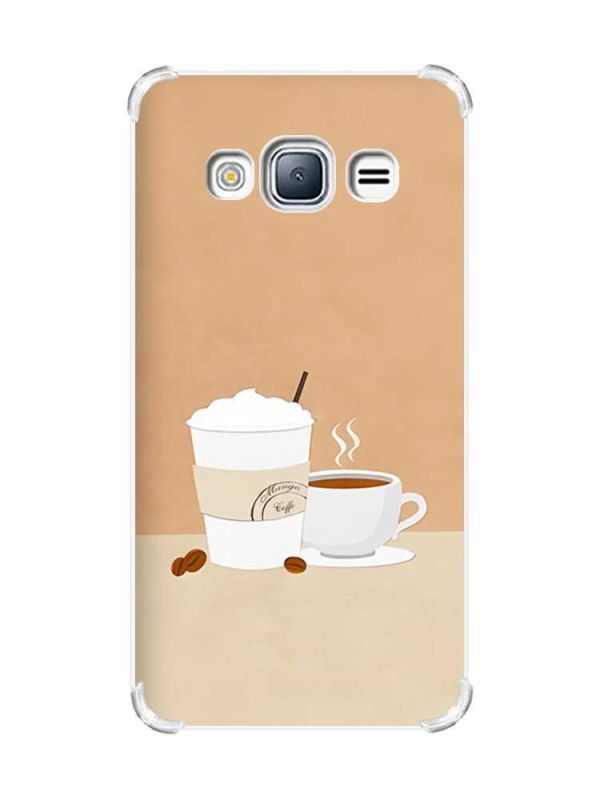 Чохол з потовщеними кутами на Samsung Galaxy J3(2016) J310 :: Кава (принт 108)