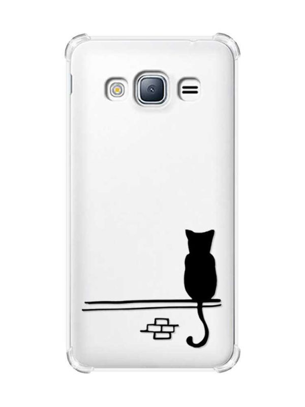 Чохол з потовщеними кутами на Samsung Galaxy J3(2016) J310 :: Кіт (принт 130)