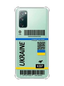Чохол з потовщеними кутами на Samsung Galaxy S20 FE :: Авіаквиток Україна (принт 262)