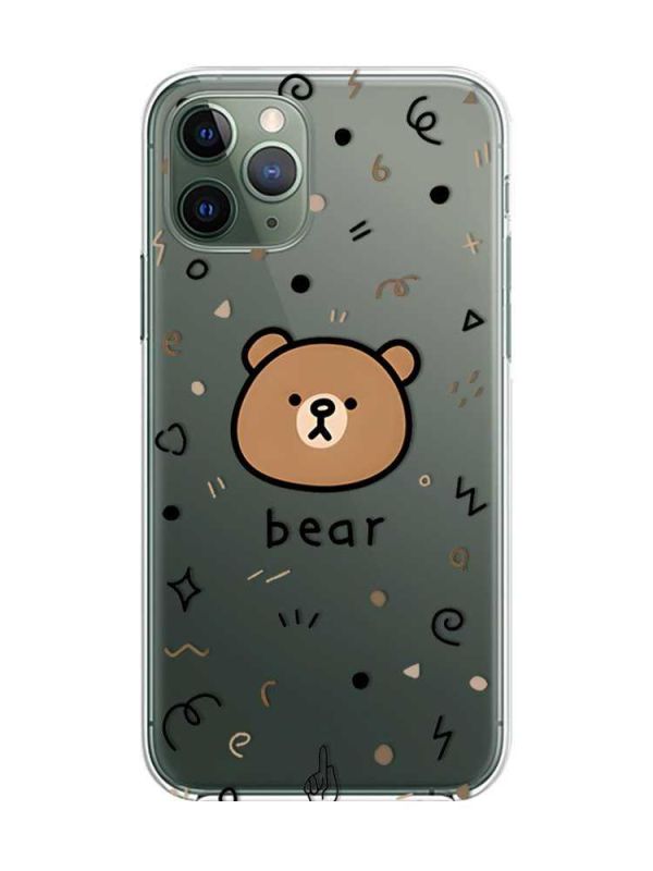 Прозорий чохол на iPhone 12 / 12 Pro :: Ведмедик (принт 76)