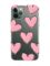 Прозорий чохол на iPhone 12 / 12 Pro :: Сердечка рожеві (принт 78)