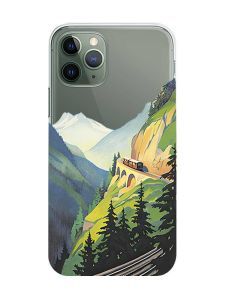 Прозорий чохол на iPhone 12 / 12 Pro :: Пейзаж. Гори (принт 87)