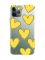Прозорий чохол на iPhone 12 / 12 Pro :: Сердечка жовті (принт 259)